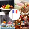 Flag Toothpicks 100PCS Mini France Flags On Sticks Food Flags Toothpick Cupcake Toppers Mini Cocktail Stick Flag Decor for Independence Day Party Bar view 2