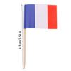 Flag Toothpicks 100PCS Mini France Flags On Sticks Food Flags Toothpick Cupcake Toppers Mini Cocktail Stick Flag Decor for Independence Day Party Bar view 4