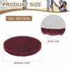 HARFINGTON 24pcs Scrubber Scouring Pads 400 Grits 4 Inch Drill Power Brush Hoop and Loop Surface Conditioning Disc Drill Scuffing Disc Scrub Pads for Home Kitchen Cleaning, Red view 2