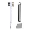 KMYZQDV 2Pcs Stove Cleaning Brush And Scraper, Brass Wire Rust Cleaner Brushes Cooktop Scraper, Clean Kit For Pots, Pans, Kitchen, Tile, And Household view 1