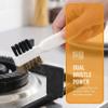 KMYZQDV 2Pcs Stove Cleaning Brush And Scraper, Brass Wire Rust Cleaner Brushes Cooktop Scraper, Clean Kit For Pots, Pans, Kitchen, Tile, And Household view 4