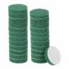 HARFINGTON 24pcs Scrubber Scouring Pads 180 Grits 2 Inch Drill Power Brush Hoop and Loop Surface Conditioning Disc Drill Scuffing Disc Scrub Pads for Home Kitchen Cleaning, Green view 1