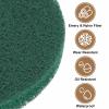 HARFINGTON 24pcs Scrubber Scouring Pads 180 Grits 2 Inch Drill Power Brush Hoop and Loop Surface Conditioning Disc Drill Scuffing Disc Scrub Pads for Home Kitchen Cleaning, Green view 4