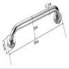 Grab Bar Bathroom 20" Mirror Silver Bath 304 Stainless Steel Elderly Balance Bar Non-Slip Hand Rail view 2