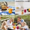 100 Pack 34oz Disposable Coffee Cups with Lids, Plastic Cups with Lids and Straws,Sturdy & Food Safe To Go Cups for Cold & Hot Drinks,Smoothies,Fruit Drinks Cups for Summer Beverages,Bar & Beach Party view 4