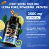 Omega 3 Fish Oil 3600 mg - Omega 3 Supplement for Men & Women - 90 Softgels view 3