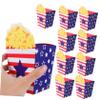 ABOOFAN 10pcs Independence Day Candy Boxes Party Favors Popcorn Style Snack Boxes for Wedding Party Event view 1