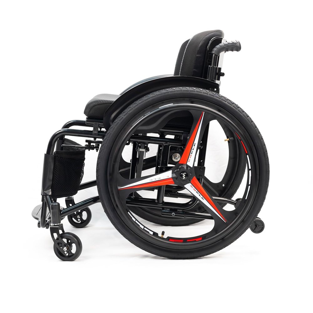 Lightweight Sports All-Terrain Folding Adult Wheelchair Aluminium Self-propelled Manual Adjustable Footrest for Youth, Adults, Elderly(Hard,Seat Width 38cm/14.69in)