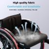 Lightweight Sports All-Terrain Folding Adult Wheelchair Aluminium Self-propelled Manual Adjustable Footrest for Youth, Adults, Elderly(Hard,Seat Width 38cm/14.69in) view 4