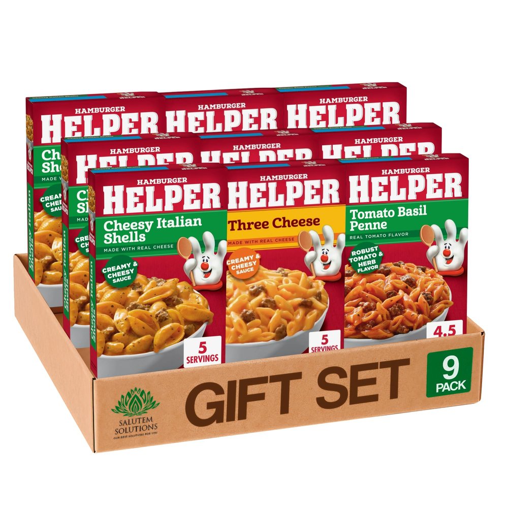 Salutem Vita Cheesy Hashbrown Meal Kit with Real Cheese, 5.5 oz, Gift Set Pack of 9
