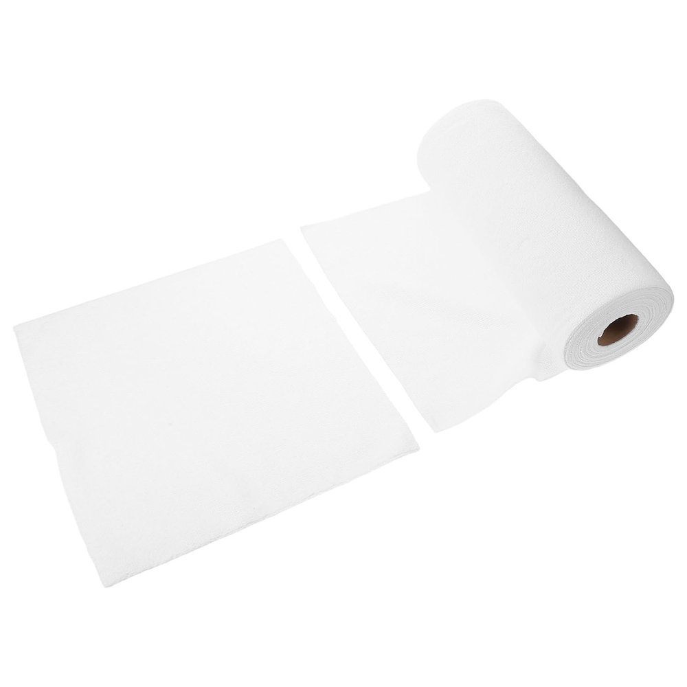 Mikinona 1 Roll Disposable Kitchen Cleaning Tear Away Microfiber Towels for Efficient Dry Wet Use Safe Disposable Dishcloths for Easy Housekeeping and Bathroom Cleaning