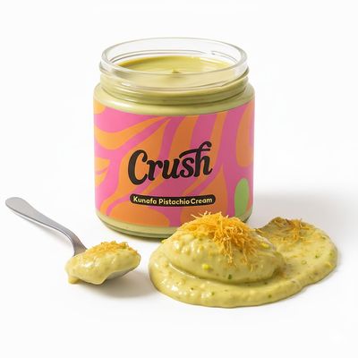 Crush Pistachio Kunafa Cream Spread Authentic Dubai Chocolate Filling Viral Dessert Ingredient Pure Pistachio Paste & Toasted Kataifi 200g Jar