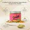 Crush Pistachio Kunafa Cream Spread Authentic Dubai Chocolate Filling Viral Dessert Ingredient Pure Pistachio Paste & Toasted Kataifi 200g Jar view 3