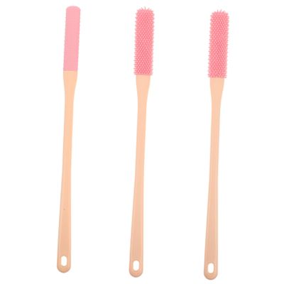 TOVINANNA 3pcs Gentle Toe Cleaning Brush Soft Rubber Foot Scrubber Itch Relief Tool Shower Toe Brush Compact Design