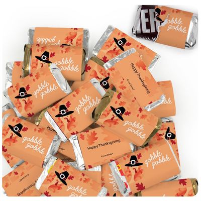 136 Pcs Thanksgiving Candy Party Favors Miniatures Chocolate - No Assembly Required - Turkey