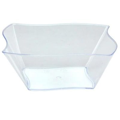 5 oz Mini Clear Plastic Twist Dish Disposable Elegant Serving Bowl for Appetizers Desserts Tasting Samples Sauces and Snacks Ideal for Parties Weddings Catering Events and Buffet Displays (144)