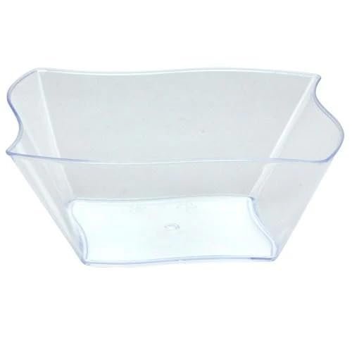 5 oz Mini Clear Plastic Twist Dish Disposable Elegant Serving Bowl for Appetizers Desserts Tasting Samples Sauces and Snacks Ideal for Parties Weddings Catering Events and Buffet Displays (144)