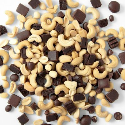 Extreme Chocolate Trail Mix: Roasted Peanuts, Cashews, Fudge Cups & Bits, Dark Chocolate Dipped Almonds, Brownie Bites, Cookie Gems, Nice Crunchy Moose Snack Munch Food, 6oz Track Bag