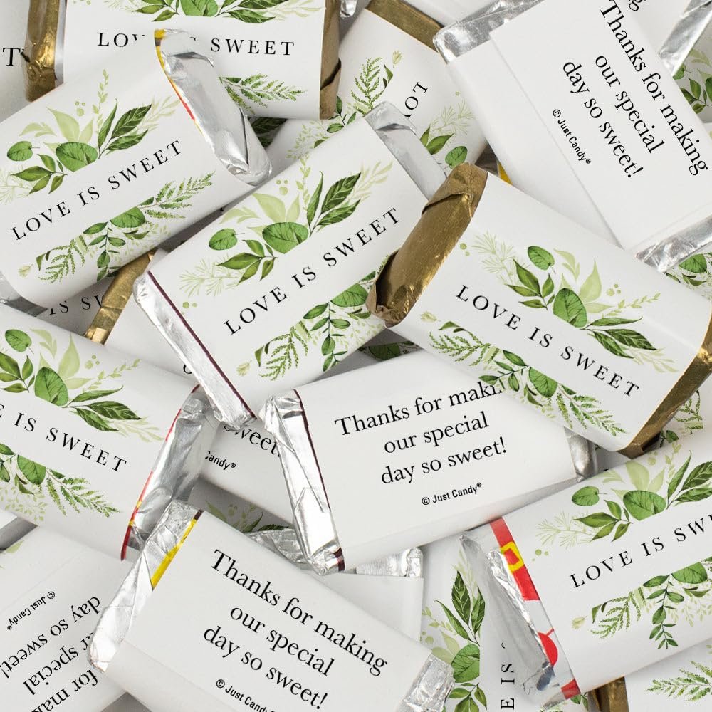 136 Pcs Botanical Wedding Candy Party Favors Miniatures Chocolate - No Assembly Required