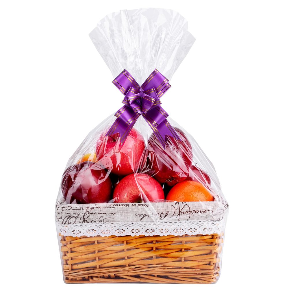 15Pack Clear Basket Bags, Large Cellophane Gift Bag For Baskets,16x24 Inch Cellophane Bags,2 Mil Thick,For Gift Giving, Packaging Products,Fits a 9 Inch Round Tray or 7 Inch Square Box With Ease