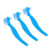 COLLBATH Denture Brush Double Head Anti-Slip Handle Denture Cleaning Toothbrush for False Teeth Care Portable for Home Use Blue view 1
