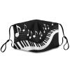Meaudiwes Balaclava Reusable And Washable Dust Cloth, Piano Keys with Musical Notes Black And White Face Scarf For Women Men view 1
