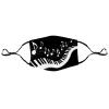 Meaudiwes Balaclava Reusable And Washable Dust Cloth, Piano Keys with Musical Notes Black And White Face Scarf For Women Men view 3