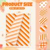 Whaline 120 Sheets Fall Tissue Papers Minimalist Plaids Dots Stripes Gift Wrapping Paper Orange White Decorative Art Paper for Autumn Thanksgiving Baby Shower Birthday Party DIY Crafts, 14 x 20 Inch view 2