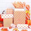 Whaline 120 Sheets Fall Tissue Papers Minimalist Plaids Dots Stripes Gift Wrapping Paper Orange White Decorative Art Paper for Autumn Thanksgiving Baby Shower Birthday Party DIY Crafts, 14 x 20 Inch view 4