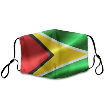 Meaudiwes Fashion Balaclava Soft Reusable Dust Cloth For Home Office And Outdoor Flag of Guyana