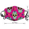 Fashion Balaclava Washable Reusable And Breathable Face Covering With Adjustable Ear Protection Loops For Women And Men Day Dead Mexican Sugar Skull view 2