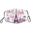 Meaudiwes Reusable Face Scarfs Washable Adjustable Breathable Balaclava For Women Men Pink Paris Eiffel Tower view 1