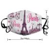 Meaudiwes Reusable Face Scarfs Washable Adjustable Breathable Balaclava For Women Men Pink Paris Eiffel Tower view 2
