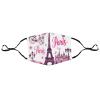 Meaudiwes Reusable Face Scarfs Washable Adjustable Breathable Balaclava For Women Men Pink Paris Eiffel Tower view 3