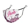 Meaudiwes Reusable Face Scarfs Washable Adjustable Breathable Balaclava For Women Men Pink Paris Eiffel Tower view 4