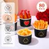 Pickmesh 80 Pcs Casino Paper Ice Cream Cups 9 oz Poker Las Vegas Disposable Dessert Bowls Snack Soup Paper Cups Poker Night Birthday Party Supplies for Hot or Cold Food view 3