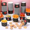 Pickmesh 80 Pcs Casino Paper Ice Cream Cups 9 oz Poker Las Vegas Disposable Dessert Bowls Snack Soup Paper Cups Poker Night Birthday Party Supplies for Hot or Cold Food view 4