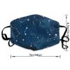 Meaudiwes Fashion Breathable Face Scarf With Adjustable Ear Protection Loops, Constellation Galaxy Starry Night Stars Glow In The Dark Midnight Washable Adjustable Balaclava For Women Men view 2