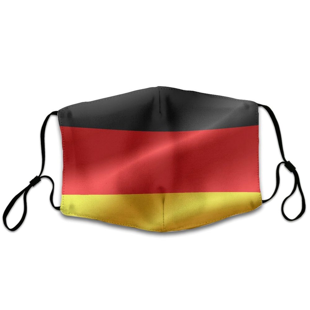 Meaudiwes Washable Cloth Face Scarf, Reusable Balaclava Facial Cover With Elastic Ear Loop Flag of Germany
