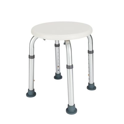 Ynredee Round Bath Stool,Bathroom Stool,Height Adjustable Shower Chair for Compact Showers and Tubs,Plastic Seat for Bathing and Showering for Seniors, Adults and The Elderly