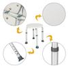 Ynredee Round Bath Stool,Bathroom Stool,Height Adjustable Shower Chair for Compact Showers and Tubs,Plastic Seat for Bathing and Showering for Seniors, Adults and The Elderly view 4
