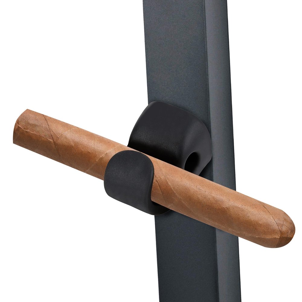 AQKILO Magnetic Cigar Holder for Golf Carts, Compact Portable Cigar Clip for Holding Lit Cigars, Elevate Your Golf Experience with Class and Style, Black