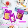 100 Pack Purple Resealable Mylar Bags 7.1x10.2 Inch - Smell Proof Stand Up Zipper Bags with Window for Food Storage, Small Business Packaging & Party Favors view 3