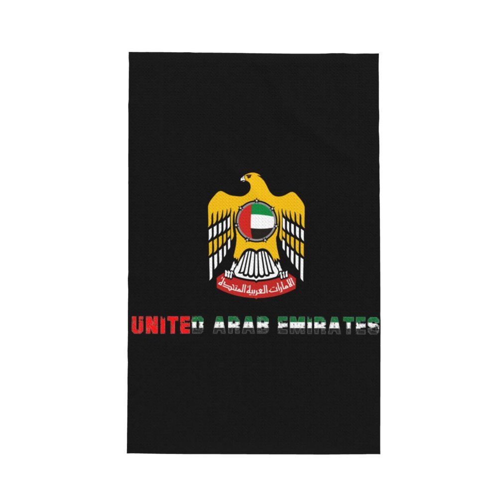 Coat of Arms of United Arab Emirates Emiratis Premium Waffle Kitchen Towel Microfiber Kitchen Towels, Super Absorbent 16 X 26 Inches Reusable Dish Towels for Kitchen and Household