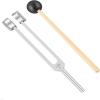 128 Hz Weighted Tuning Fork Medical-Grade Tuning Forks for Healing-Professional Tuning Fork C128 with Mallet Essential Yoga and Meditation Accessories & Sound Healing Instruments view 2