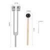 128 Hz Weighted Tuning Fork Medical-Grade Tuning Forks for Healing-Professional Tuning Fork C128 with Mallet Essential Yoga and Meditation Accessories & Sound Healing Instruments view 3