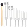 7-Piece Tuning Fork Set For Chakra Healing, Aluminum Alloy, Includes Precision Frequencies And Wood Striker view 1