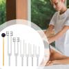 7-Piece Tuning Fork Set For Chakra Healing, Aluminum Alloy, Includes Precision Frequencies And Wood Striker view 4