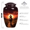 Cowboy Urn for Adult Female Ashes, Large Urns for Human Ashes Adult Man, Small Cremation Urn, Small Urns for Human Ashes Keepsake (Size - 10inch 1Pcs, 3inch 1Pcs) view 3