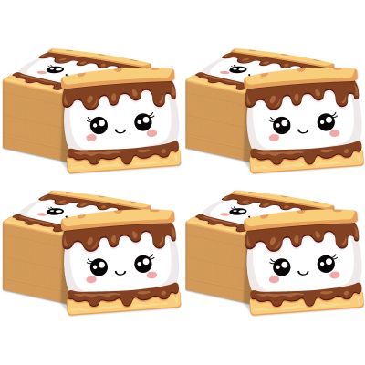 100 Pcs S'mores Napkins SMore Love Fun Party Decorations Camping Birthday Party Napkins Campfire Birthday Supplies Smores Family Favors for Kids Boys Girls Labor Day Outdoor Adventure Baby Shower